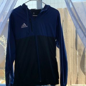 Adidas blue and black wind breaker size S